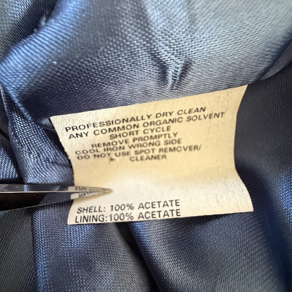 Vintage Gunne Sax Jessica McClintock 10 Strapless Shimmery Blue Satin Gown Dress - Picture 7 of 14